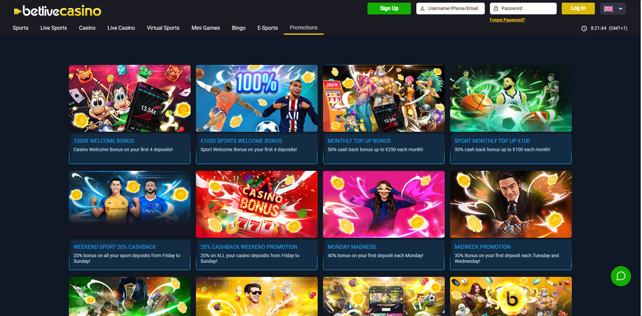 BetLiveCasino review Screenshot BetLiveCasino review Screenshot