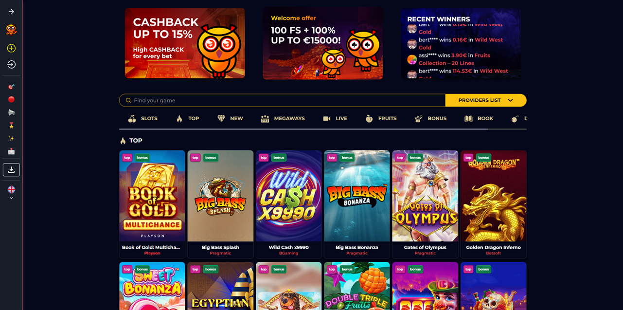 Betsomnia Casino review Screenshot
