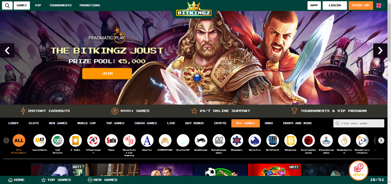 Bitkingz Casino review Screenshot