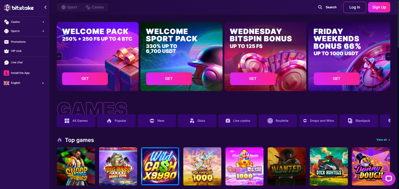 Bitstake Casino review Screenshot Bitstake Casino review Screenshot