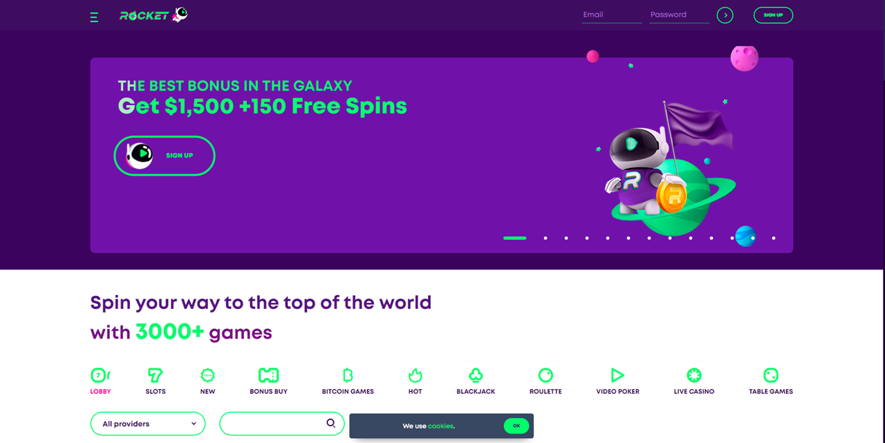 Casino Rocket review Screenshot Casino Rocket review Screenshot