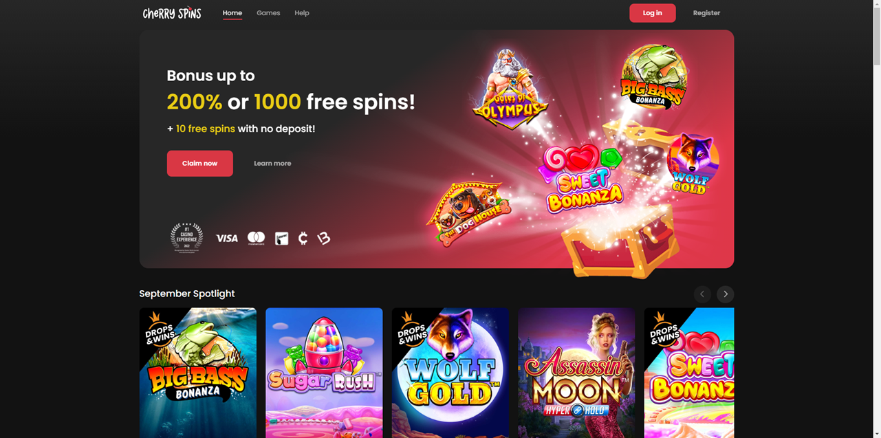 Cherry Spins Casino review Screenshot