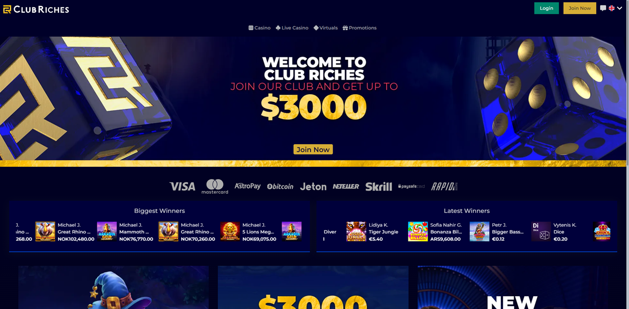 ClubRiches review Screenshot