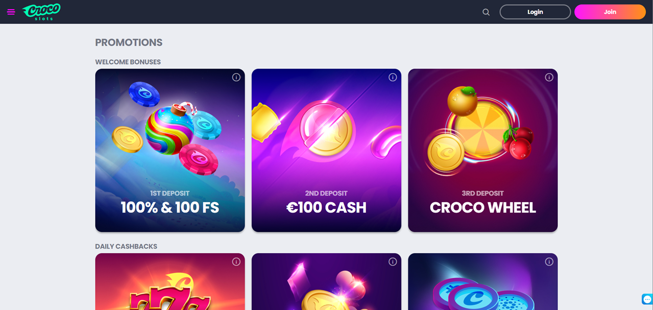 Crocoslots review Screenshot