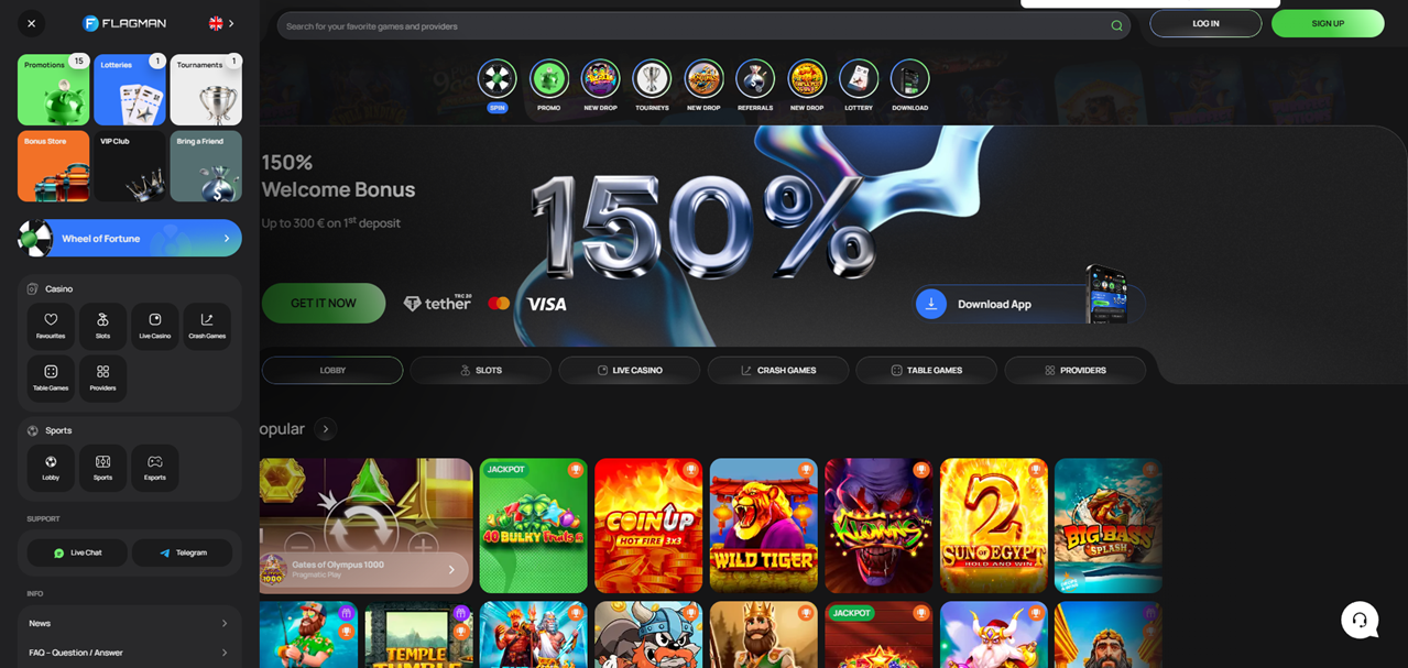 Flagman Casino review Screenshot