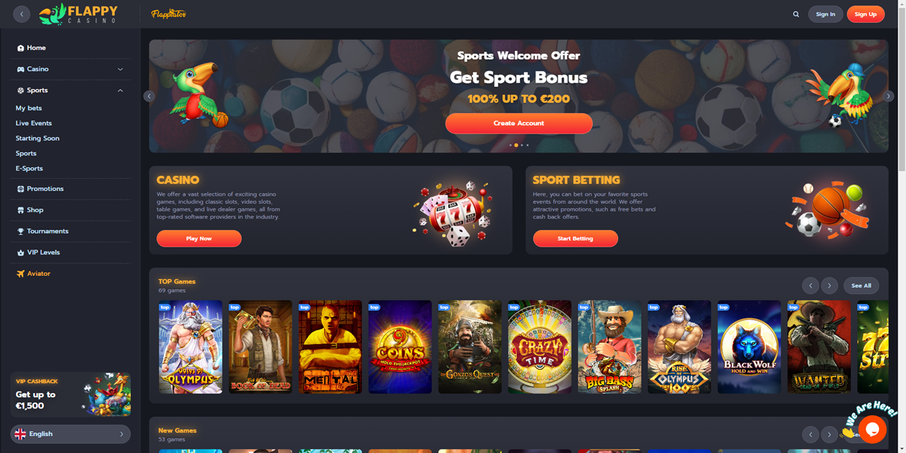 Flappy Casino review Screenshot Flappy Casino review Screenshot