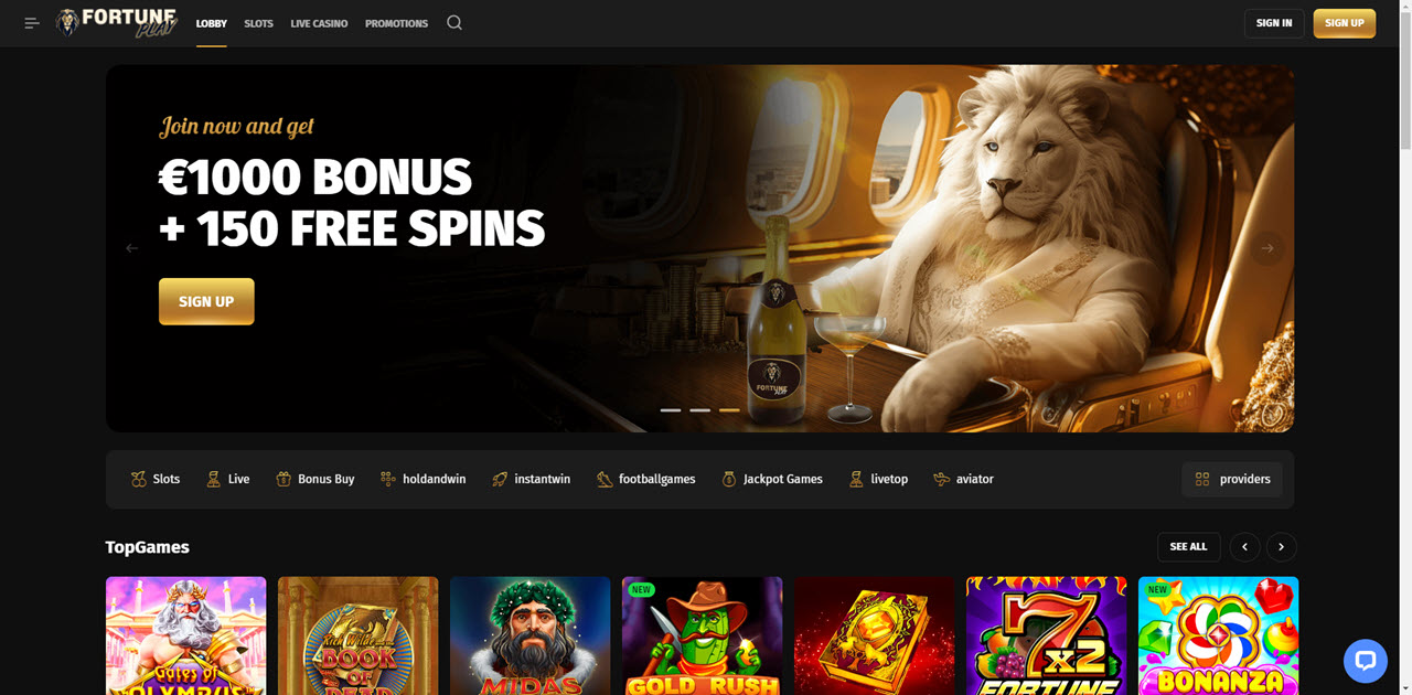 FortunePlay Casino review Screenshot