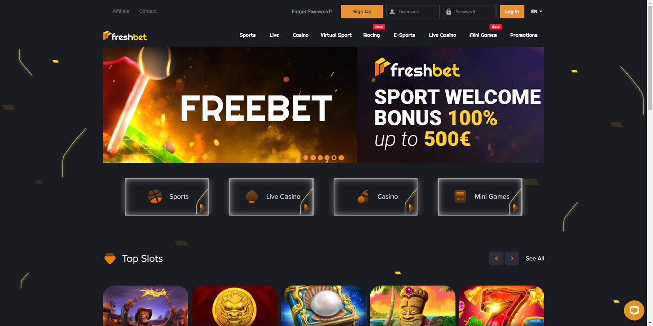 Freshbet review Screenshot