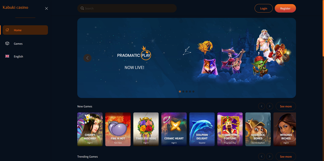 Kabuki Casino review Screenshot