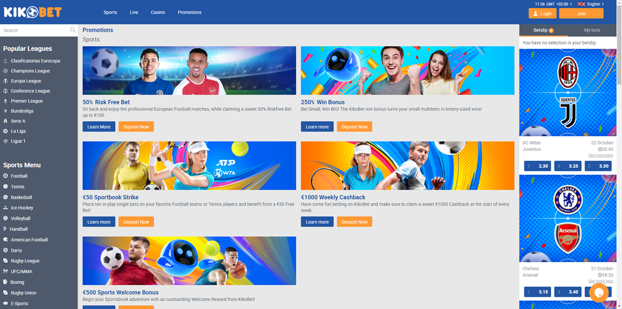 KikoBet Casino review Screenshot