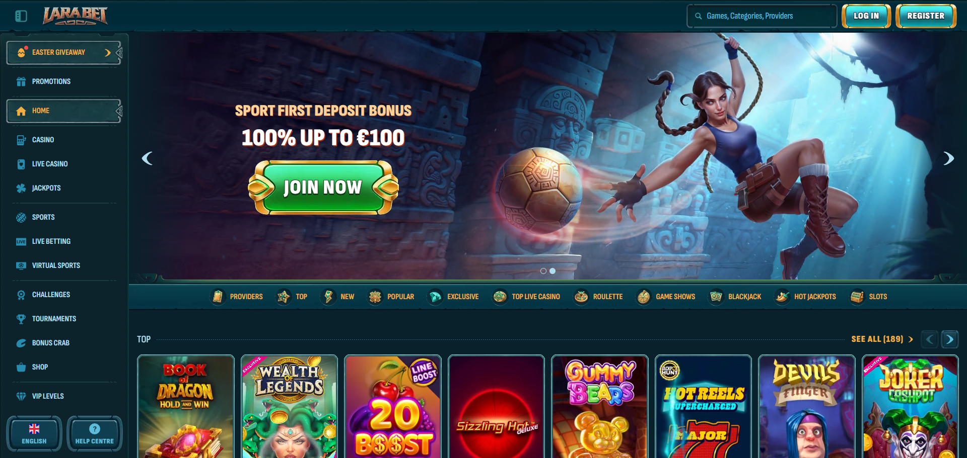 Larabet review Screenshot