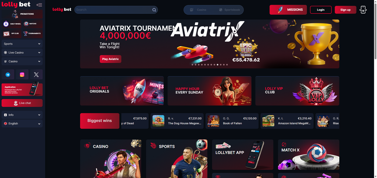 LollyBet review Screenshot