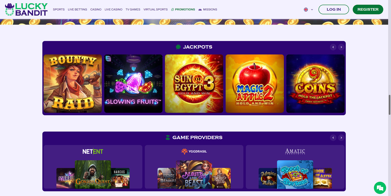 Lucky Bandit review Screenshot