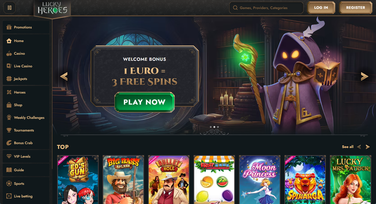 Lucky HeroesCasino review Screenshot Lucky HeroesCasino review Screenshot