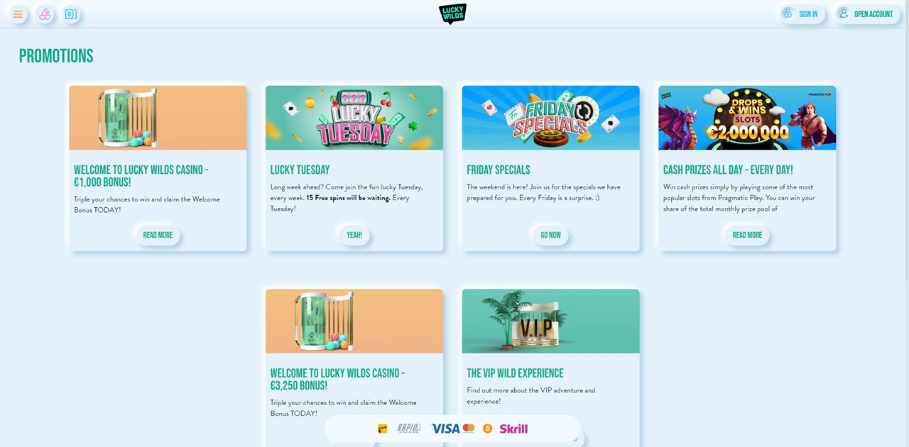 Luckywilds review Screenshot