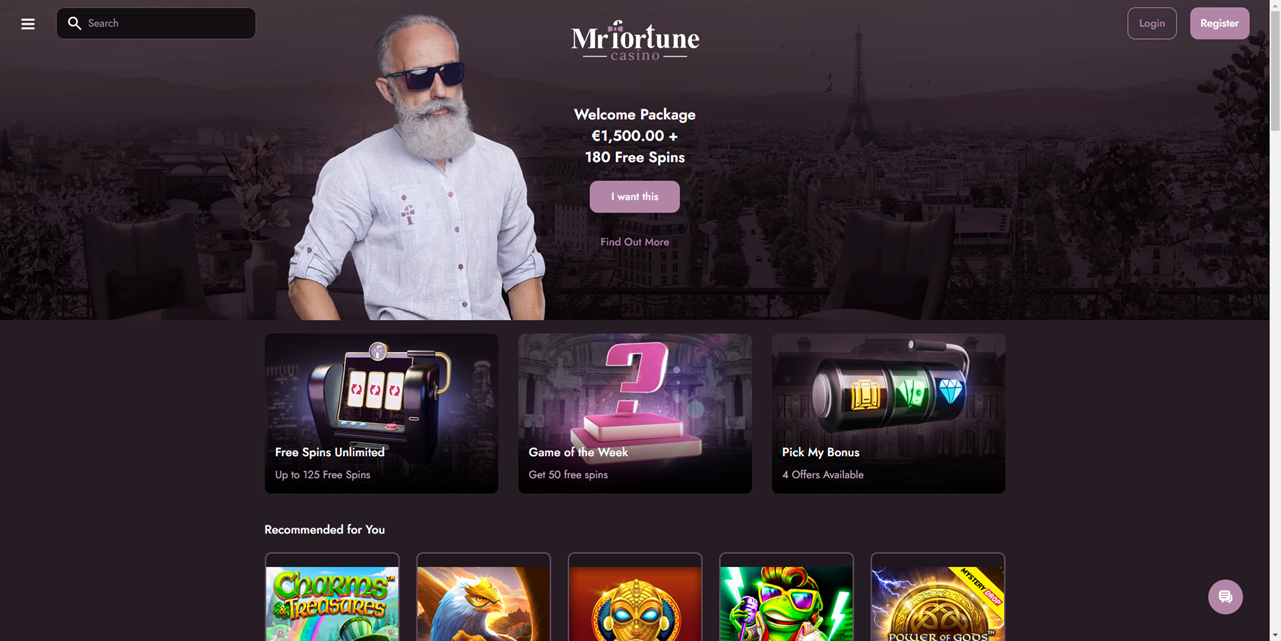 Mr Fortune Casino review Screenshot