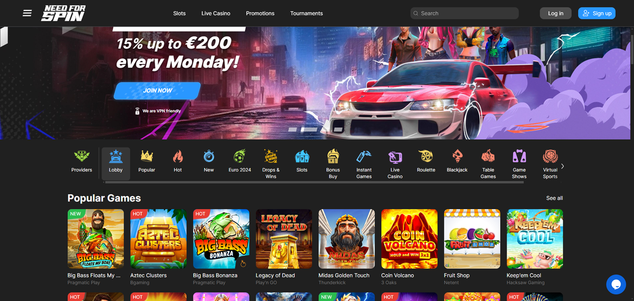 NeedForSpin review Screenshot NeedForSpin review Screenshot