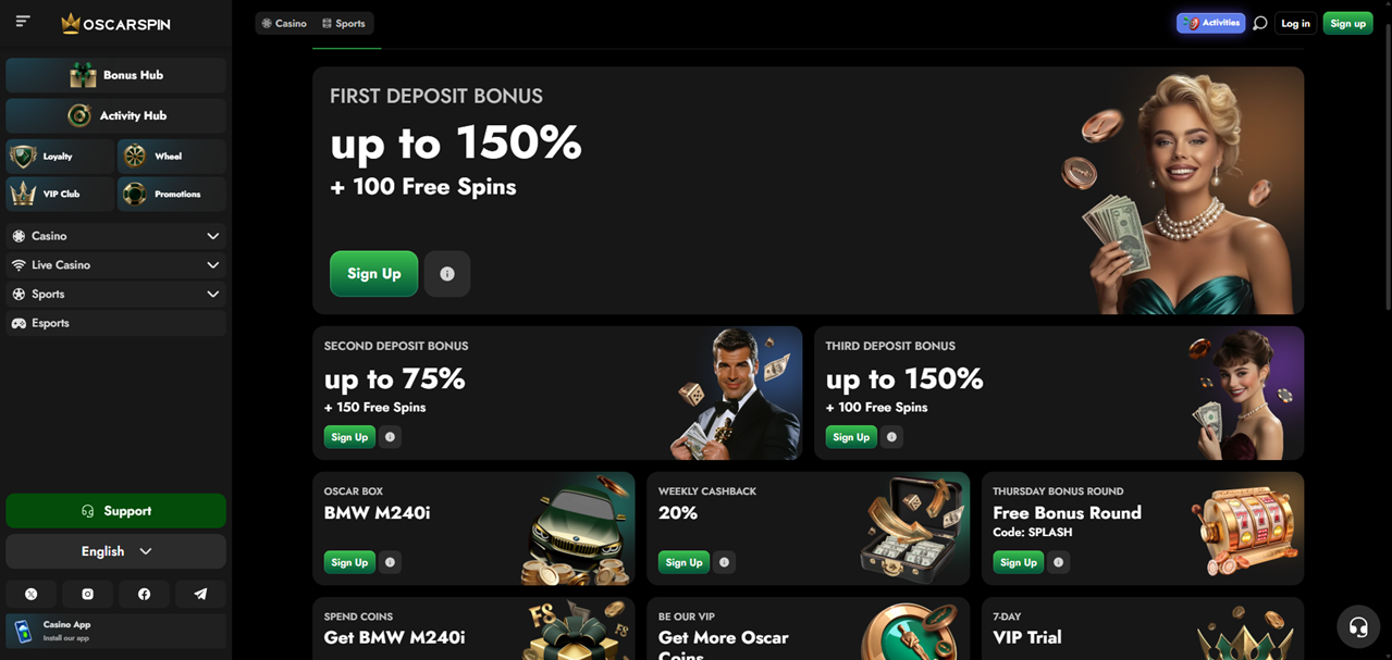 Oscarspin review Screenshot