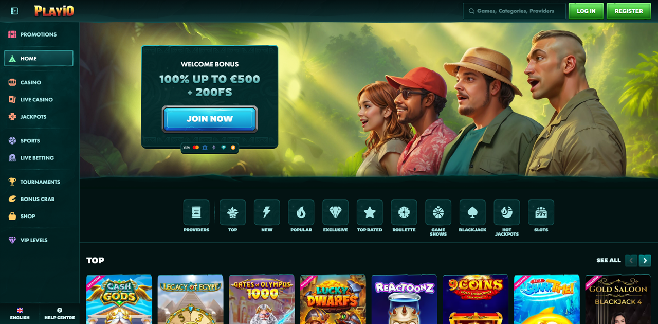 Playio Casino review Screenshot