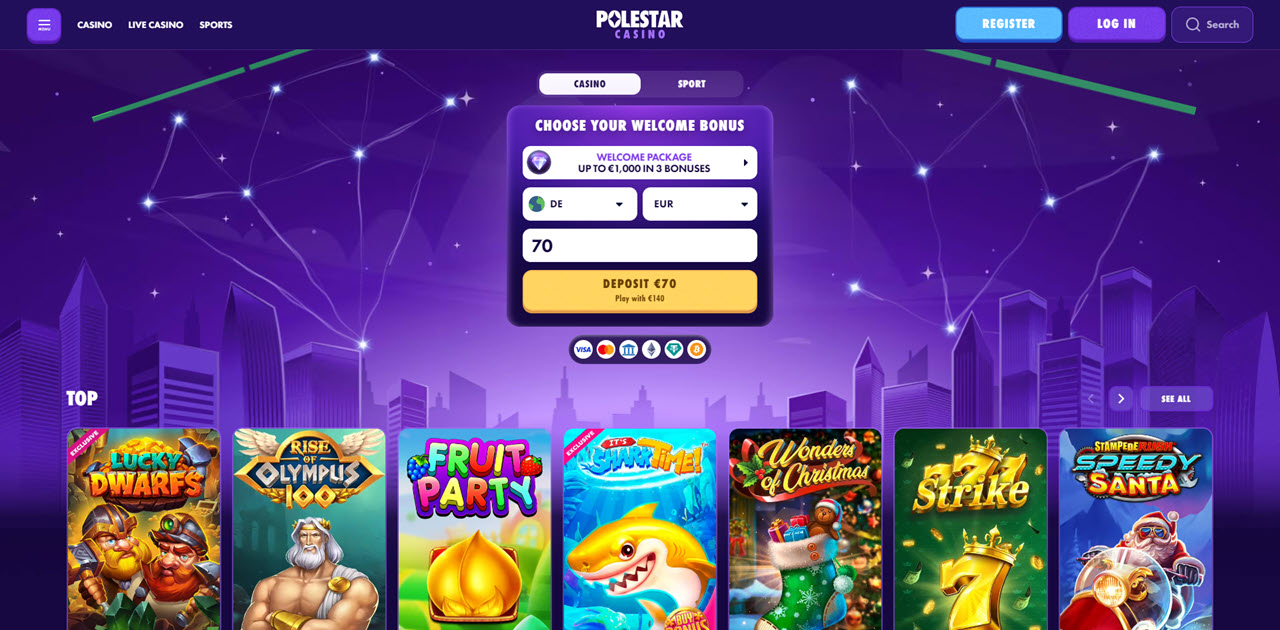 Polestar Casino review Screenshot