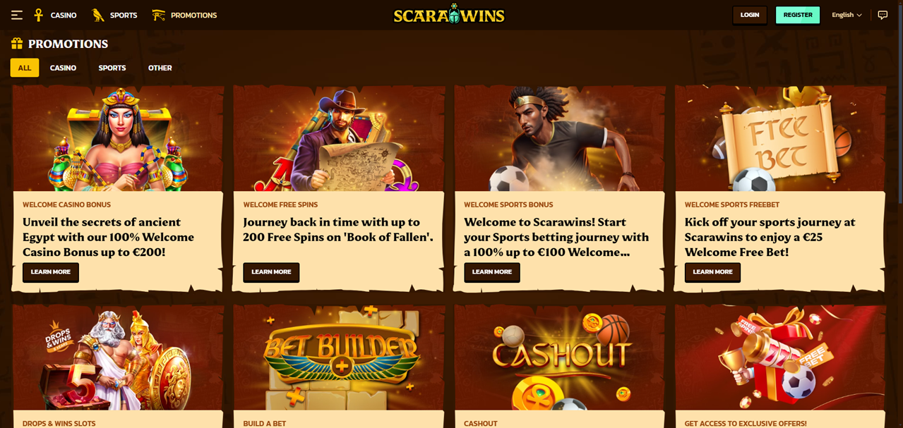 Scarabet Casino review Screenshot