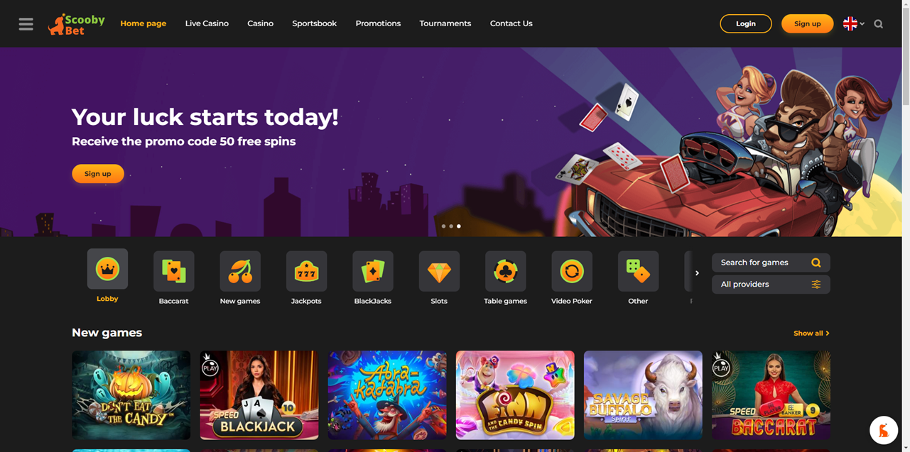 ScoobyBet Casino review Screenshot