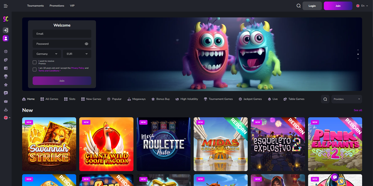 ScreamCasino review Screenshot