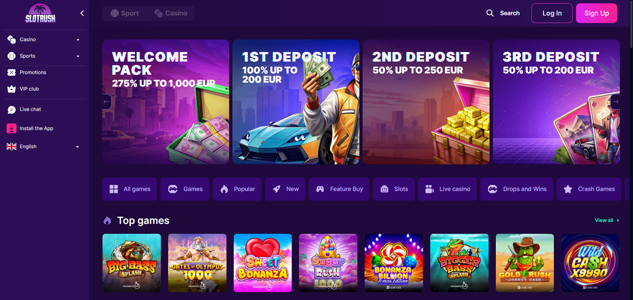 Slotrush review Screenshot