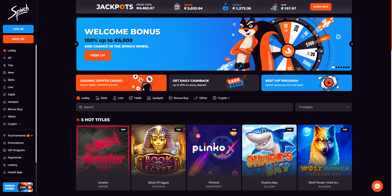 Spinch review Screenshot