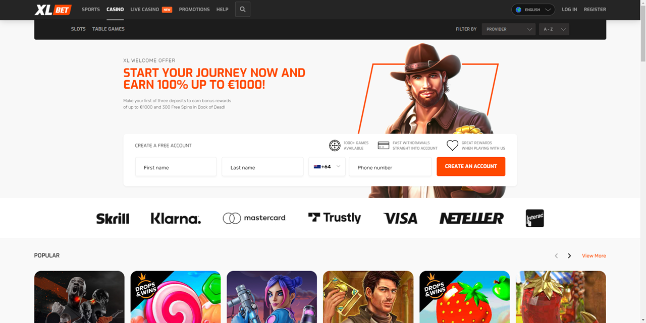 XLbet review Screenshot