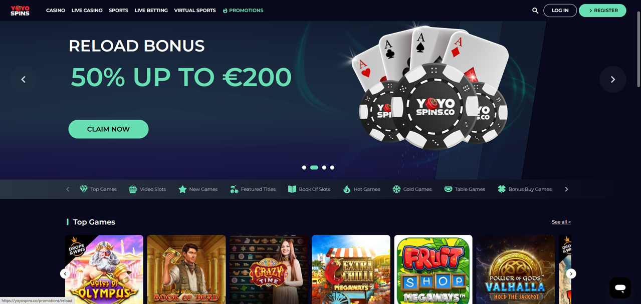 YoyoSpins review Screenshot