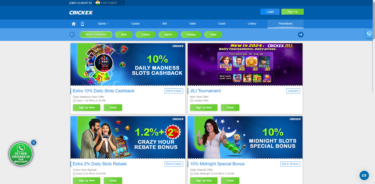 Crickex review Screenshot