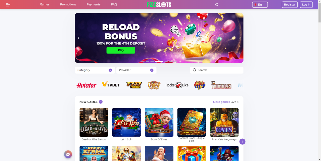 Fizzslots review Screenshot