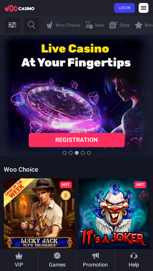 WooCasino review Screenshot WooCasino review Screenshot