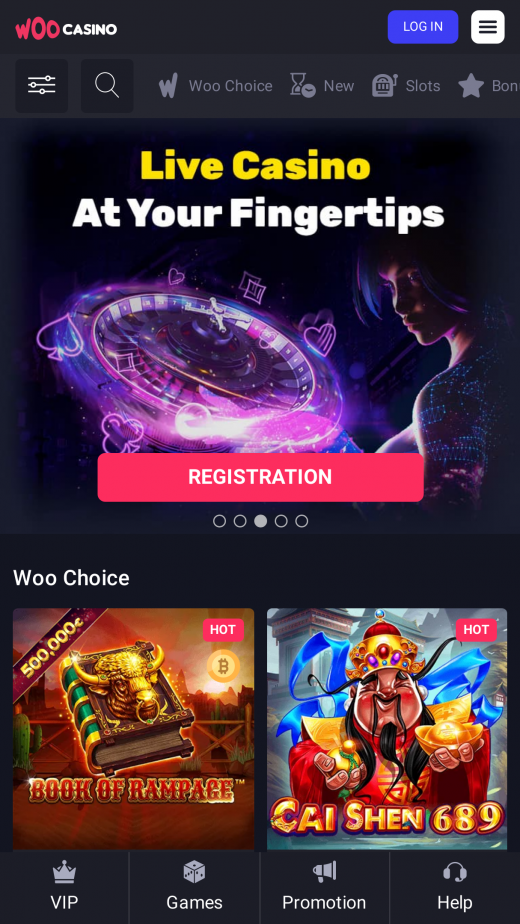 WooCasino review Screenshot WooCasino review Screenshot