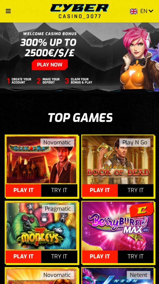 CyberCasino 3077 review Screenshot CyberCasino 3077 review Screenshot