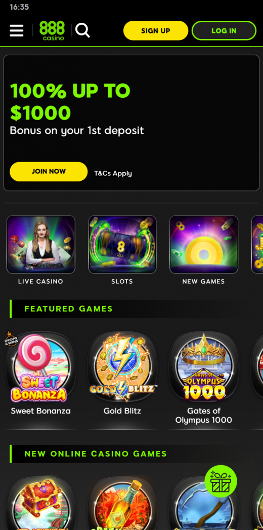 888Casino Screenshot