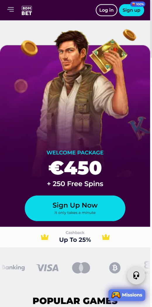 BDMbet Casino review Screenshot