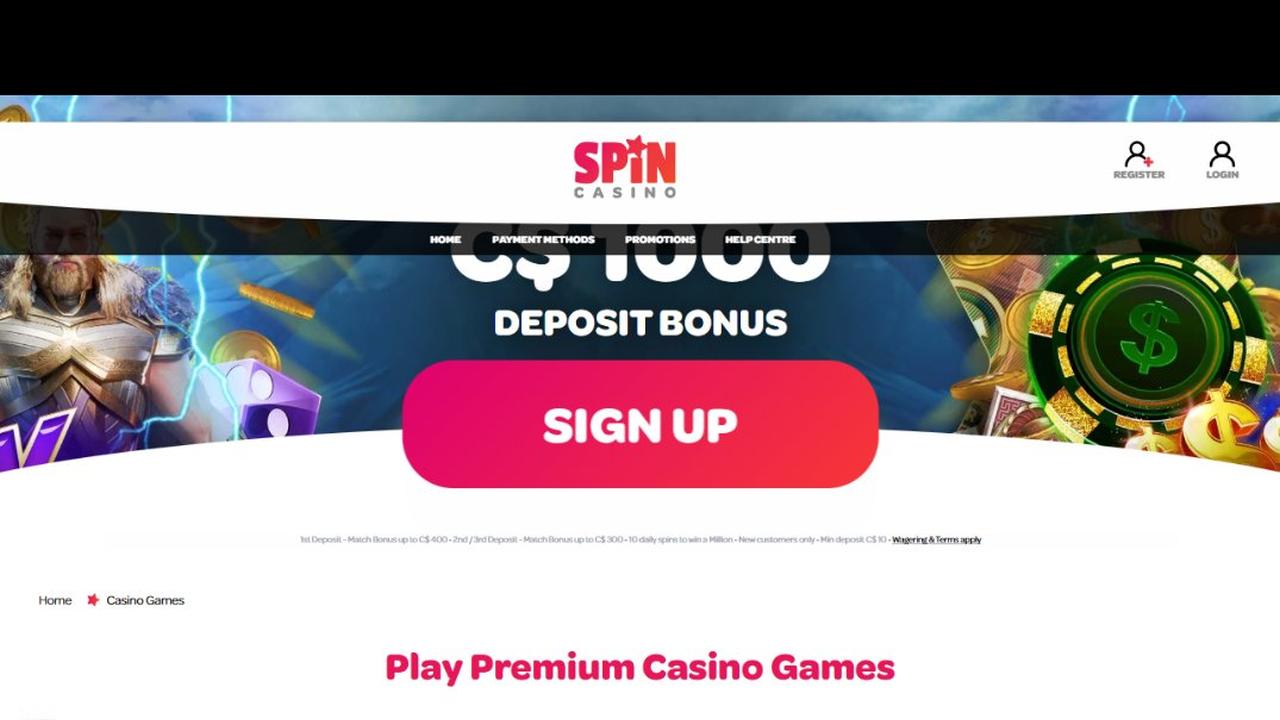 Spin Casino review Screenshot